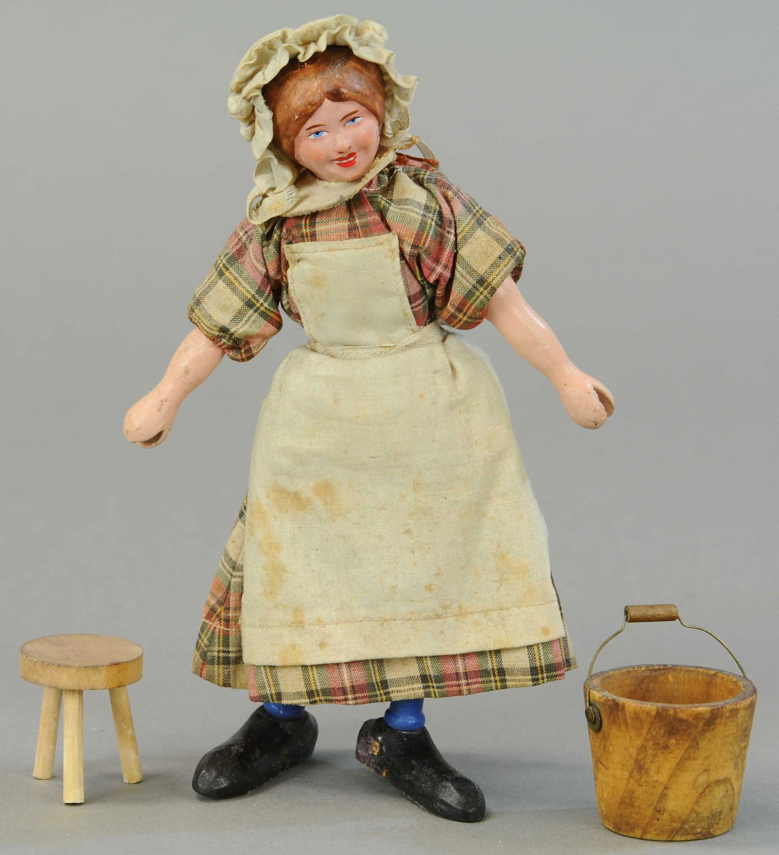 SCHOENHUT MILKMAID W/ BUCKET (1 of 3)