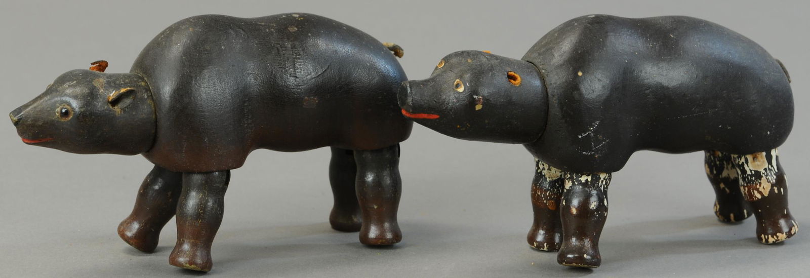 PAIR OF SCHOENHUT BROWN BEARS (1 of 3)