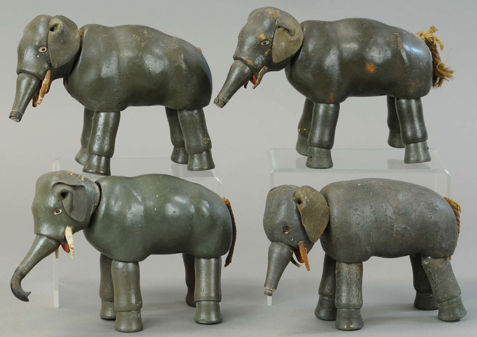 GROUP OF FOUR SCHOENHUT ELEPHANTS (1 of 3)