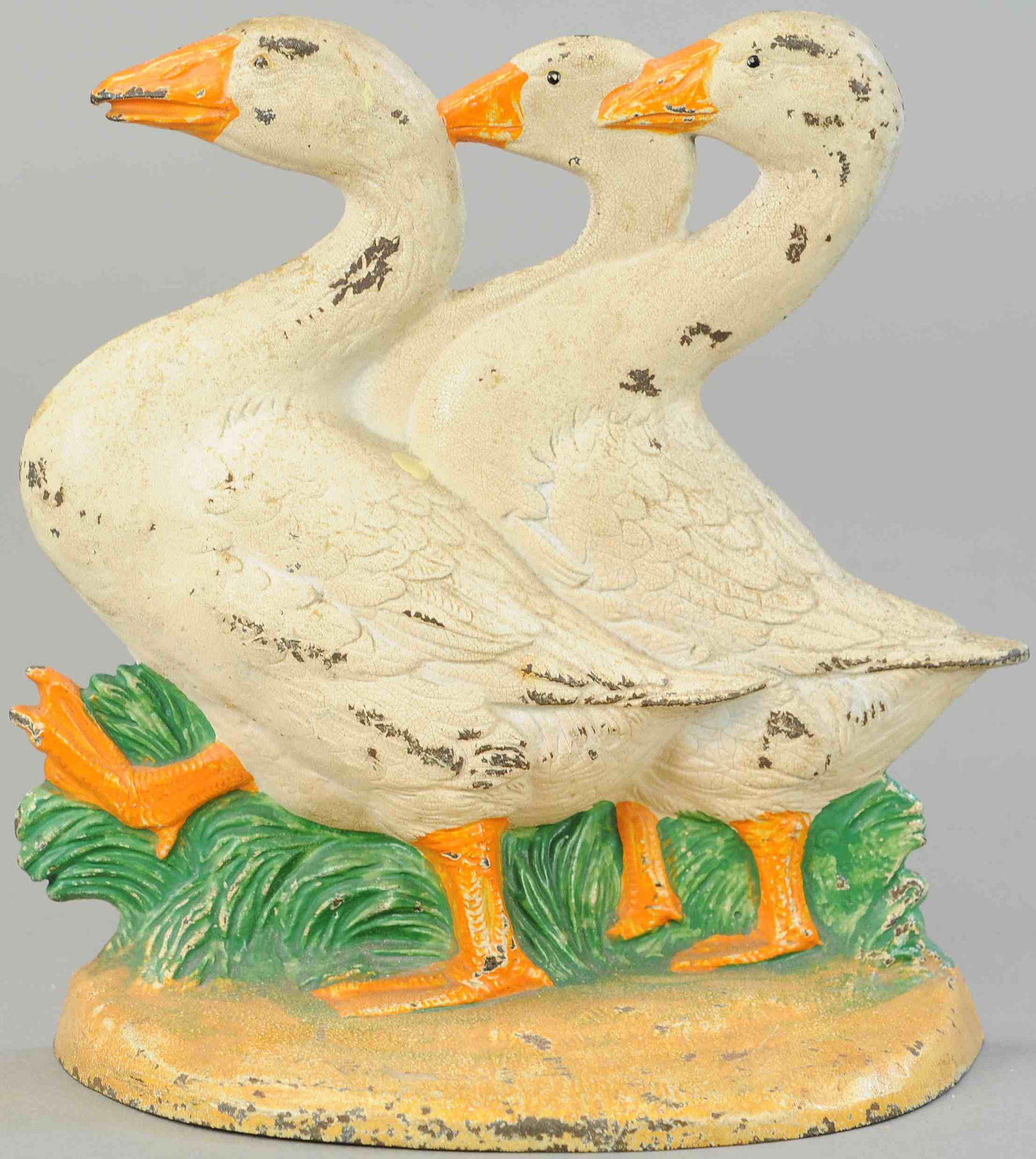 HUBLEY THREE GEESE DOORSTOP (1 of 2)