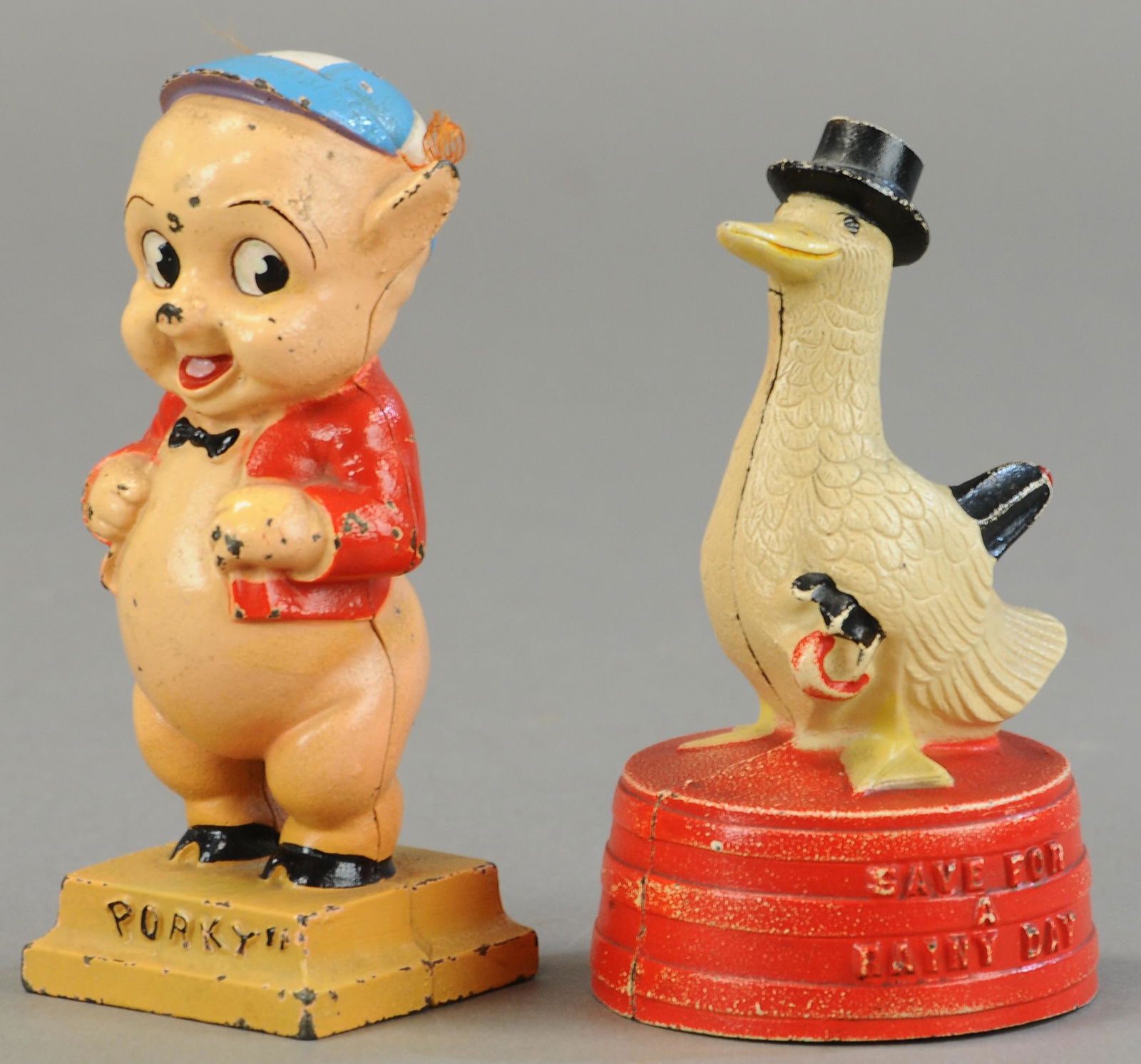 HUBLEY PORKY PIG & RAINEY DAY DUCK BANKS (1 of 3)