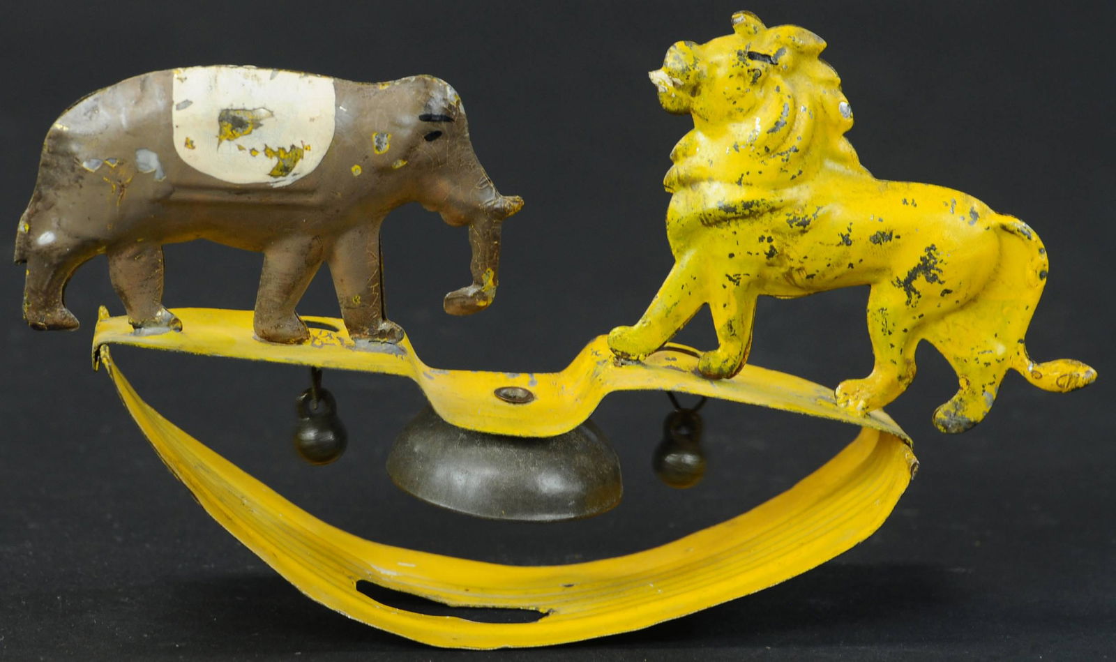 HULL & STAFFORD ELEPHANT & LION BELL TOY (1 of 4)