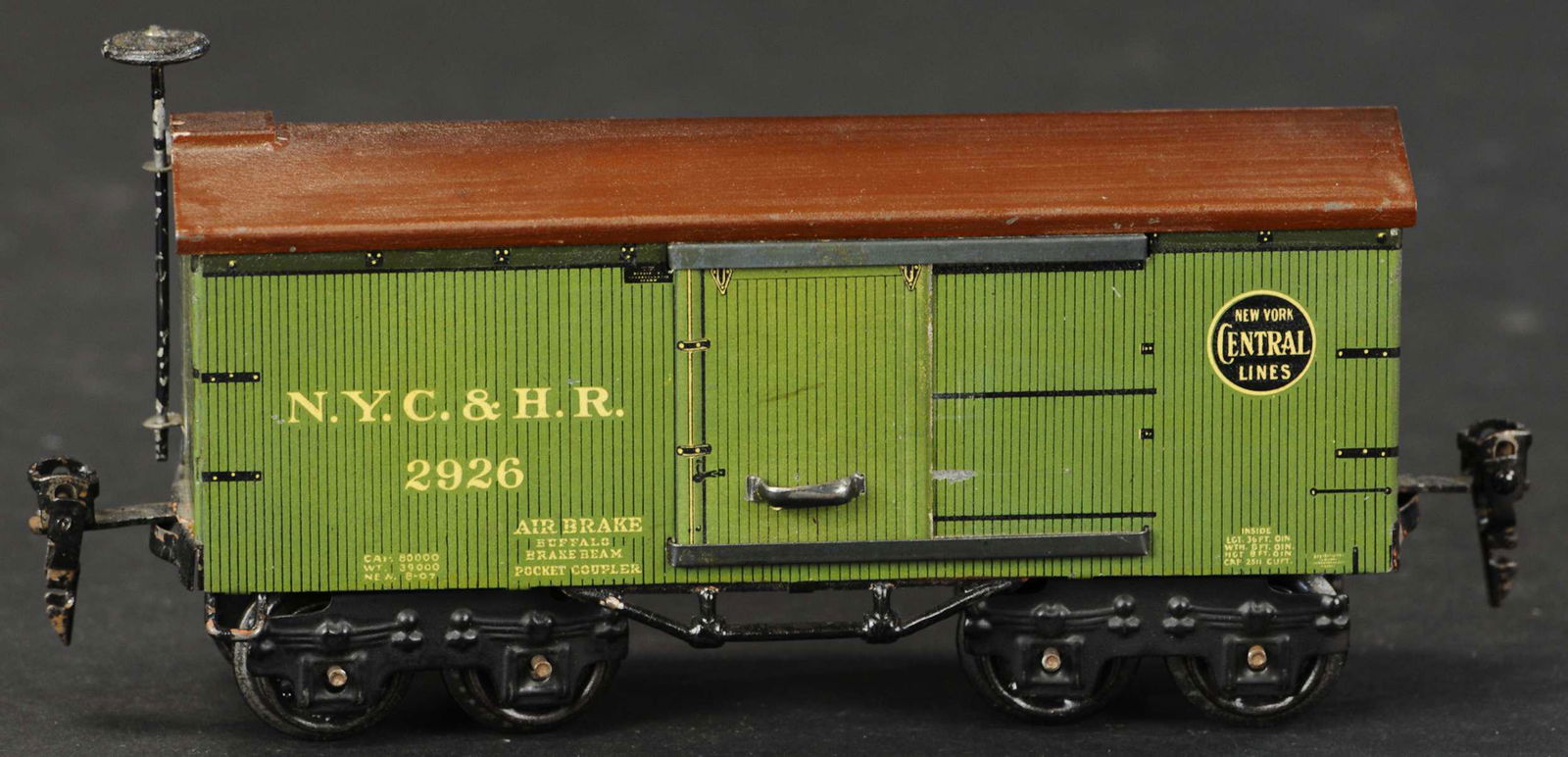 MARKLIN #2926 NYC & HR BOX CAR (1 of 4)