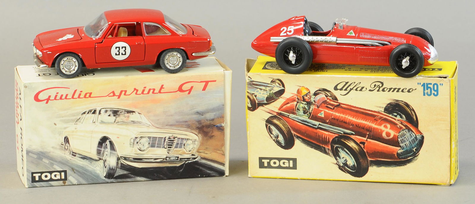 TWO BOXED TOGI ALFA ROMEO CARS (1 of 4)