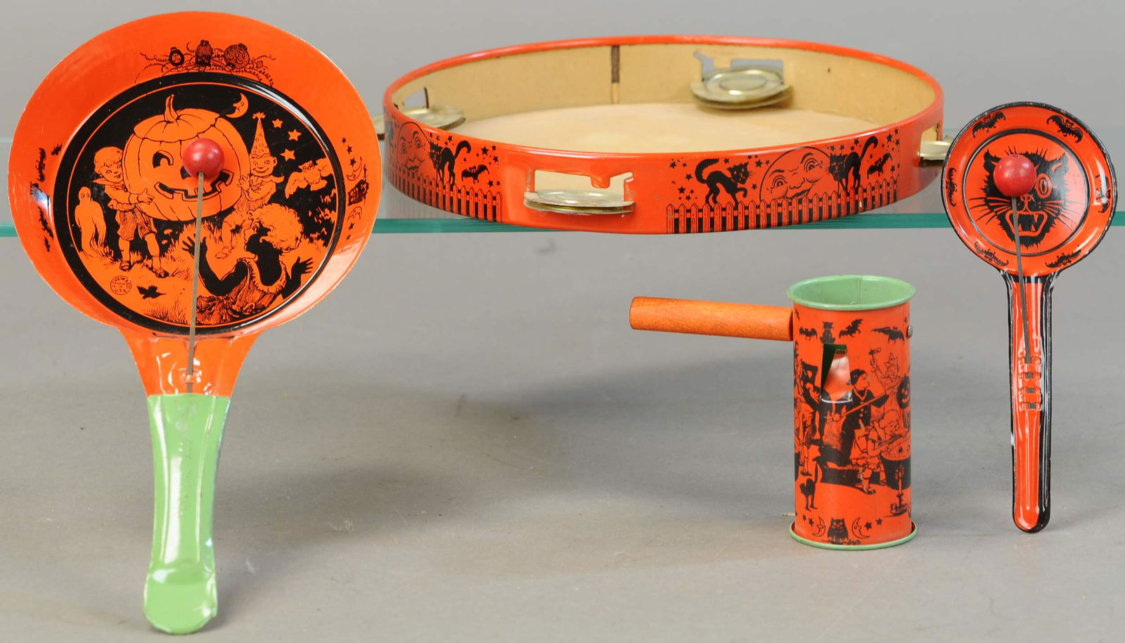 FOUR CHEIN HALLOWEEN NOISEMAKERS (1 of 2)