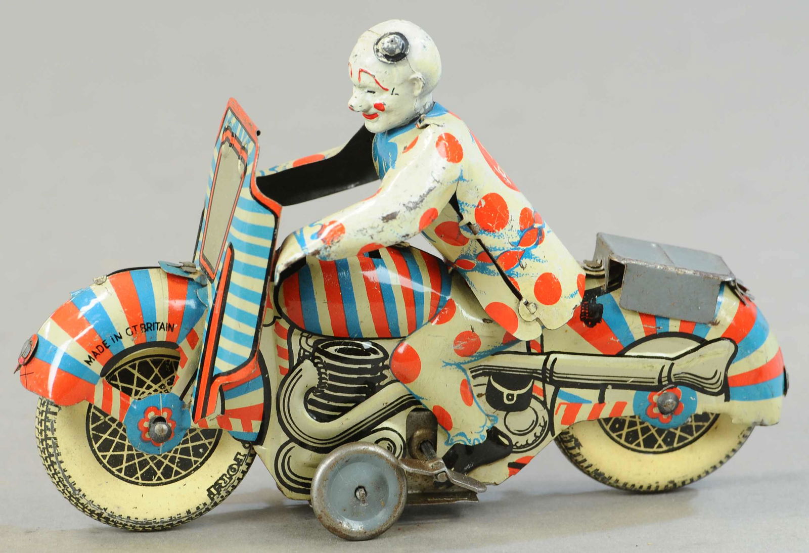 METTOY 1ST PRIZE CLOWN CYCLE: 281. METTOY 1ST PRIZE CLOWN CYCLE | 7.5" l. | All Original Condition. | $250 - $500