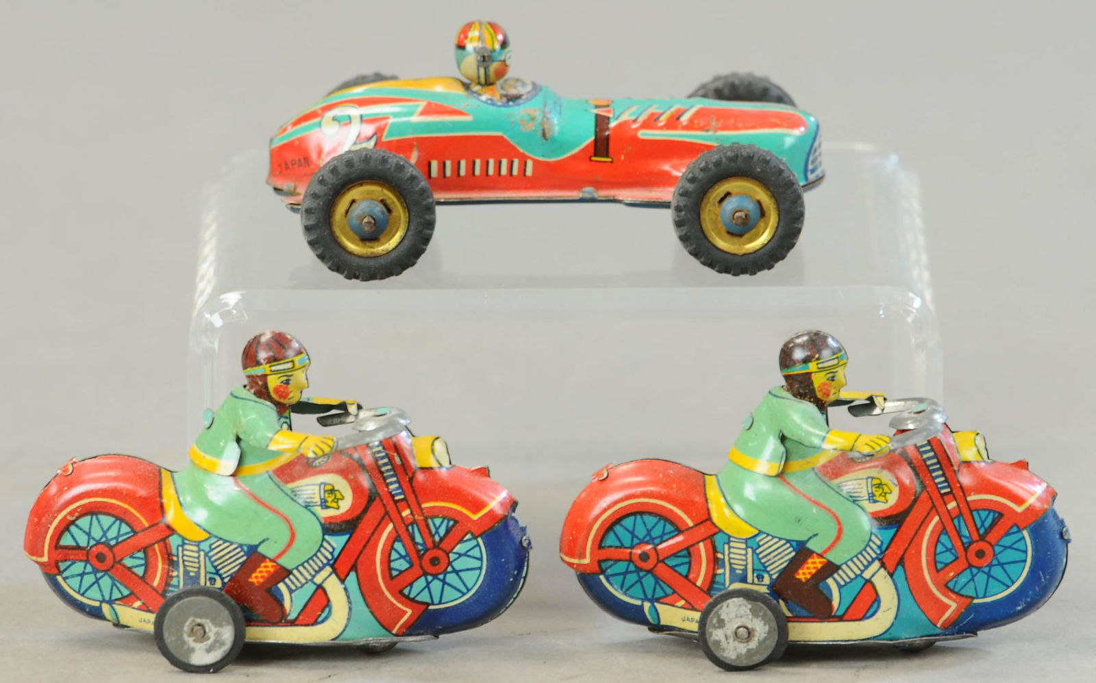 ALPS RACE CAR W/ TWO INDIAN CYCLES (1 of 3)