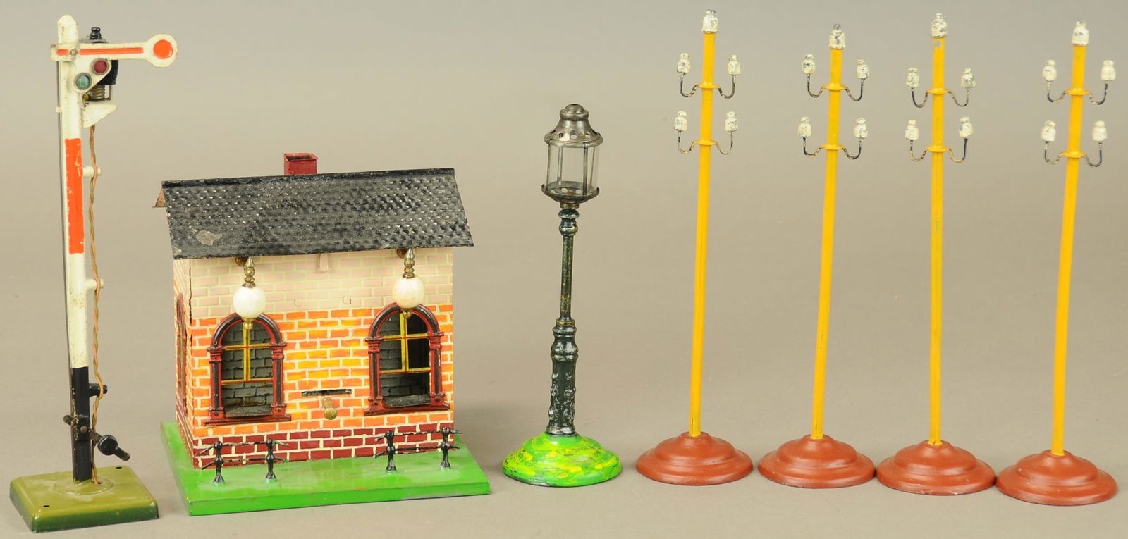 MARKLIN TELEGRAPH POLES, LAMPS, AND BING TICKET (1 of 2)