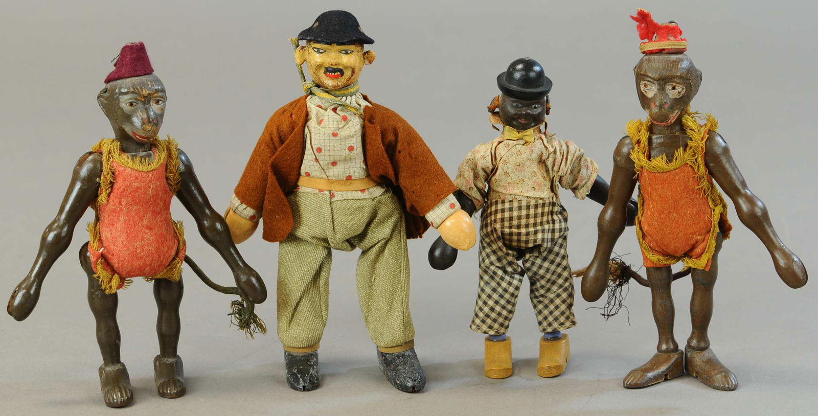 SCHOENHUT MONKEYS & HOBO GROUP (1 of 3)