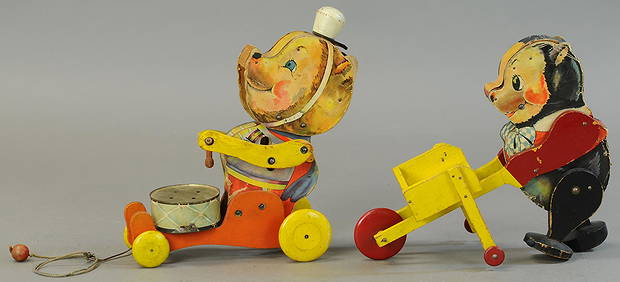 FISHER PRICE BRUNO & BEAR DRUMMER TOYS (1 of 4)