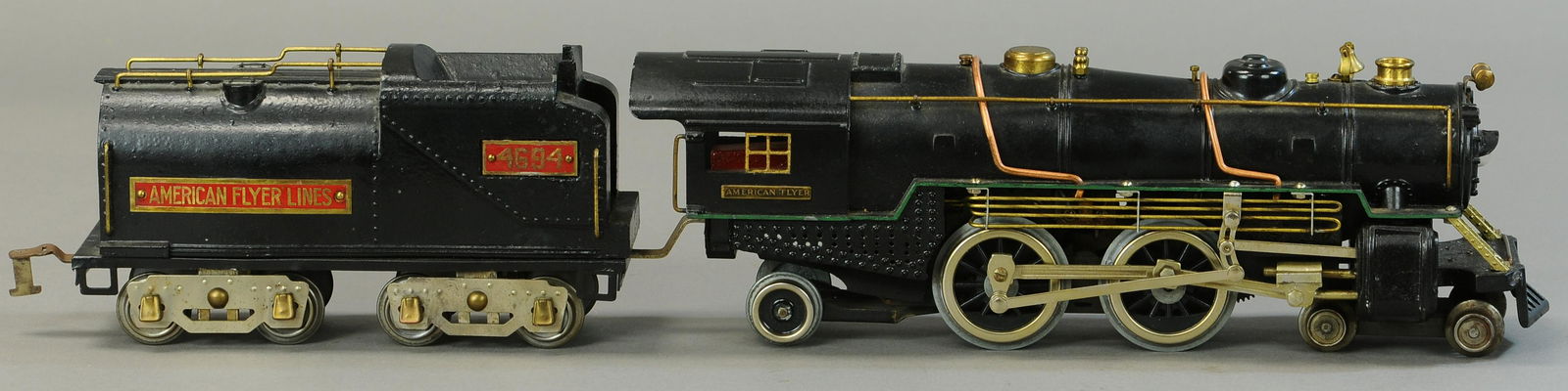 AMERICAN FLYER NO. 4693 BRASS PIPER LOCOMOTIVE (1 of 4)