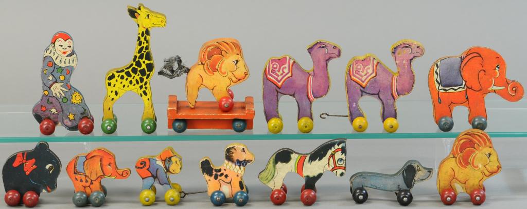 FISHER PRICE WOODSY FIGURES: 105. FISHER PRICE WOODSY FIGURES | 2" - 5" l. | All Original Condition. | $100 - $200