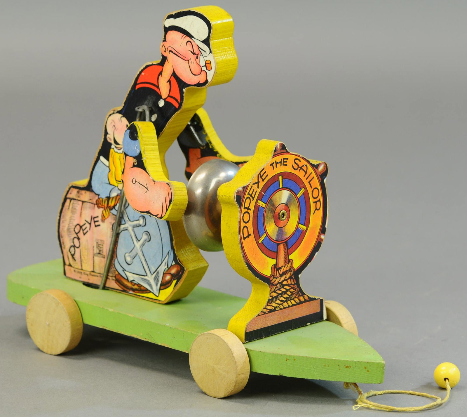 FISHER PRICE POPEYE THE SAILOR: 108. FISHER PRICE POPEYE THE SAILOR | 12" l. | All Original Condition. | $100 - $200