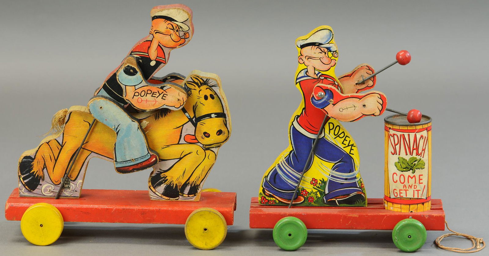 PAIR OF FISHER PRICE POPEYE TOYS (1 of 3)
