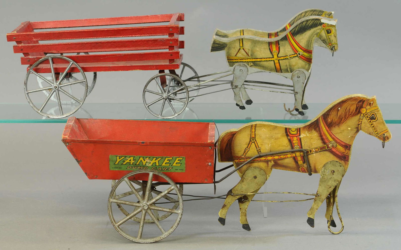 TWO GIBBS ARTICULATED HORSE TOYS (1 of 4)