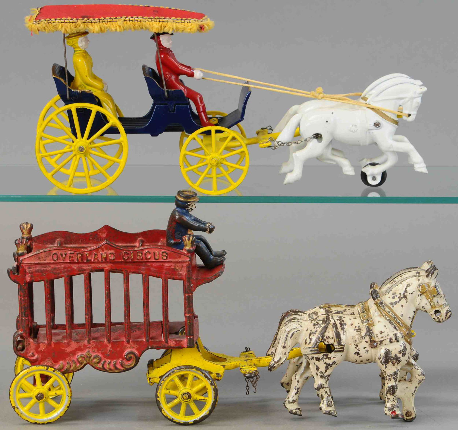 TWO KENTON HORSE DRAWN TOYS (1 of 4)
