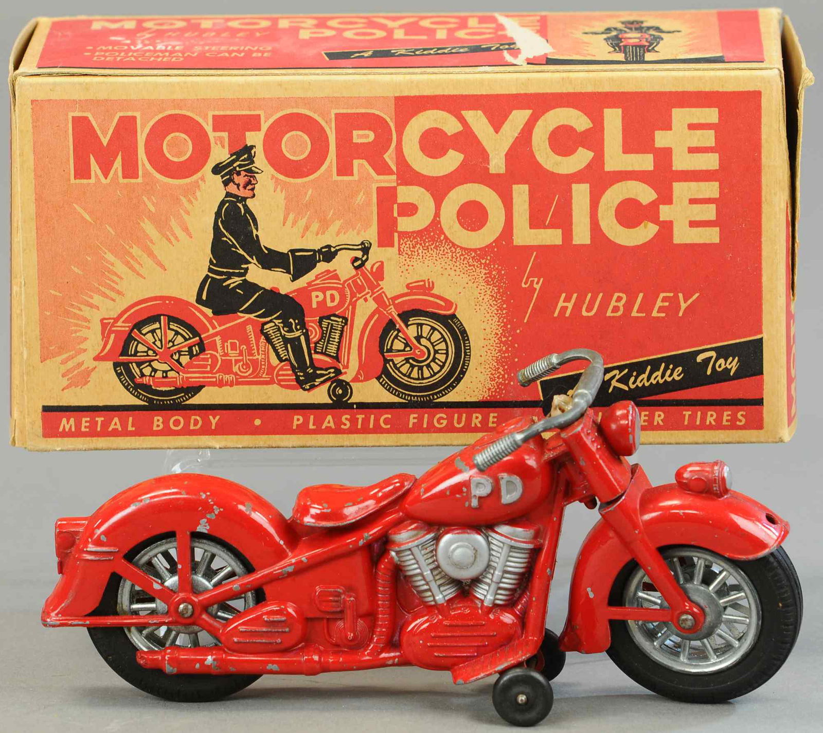 BOXED HUBLEY KIDDIE TOY MOTORCYCLE (1 of 3)