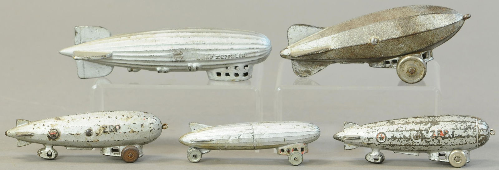 FIVE CAST IRON ZEPPELIN AIRSHIPS (1 of 4)