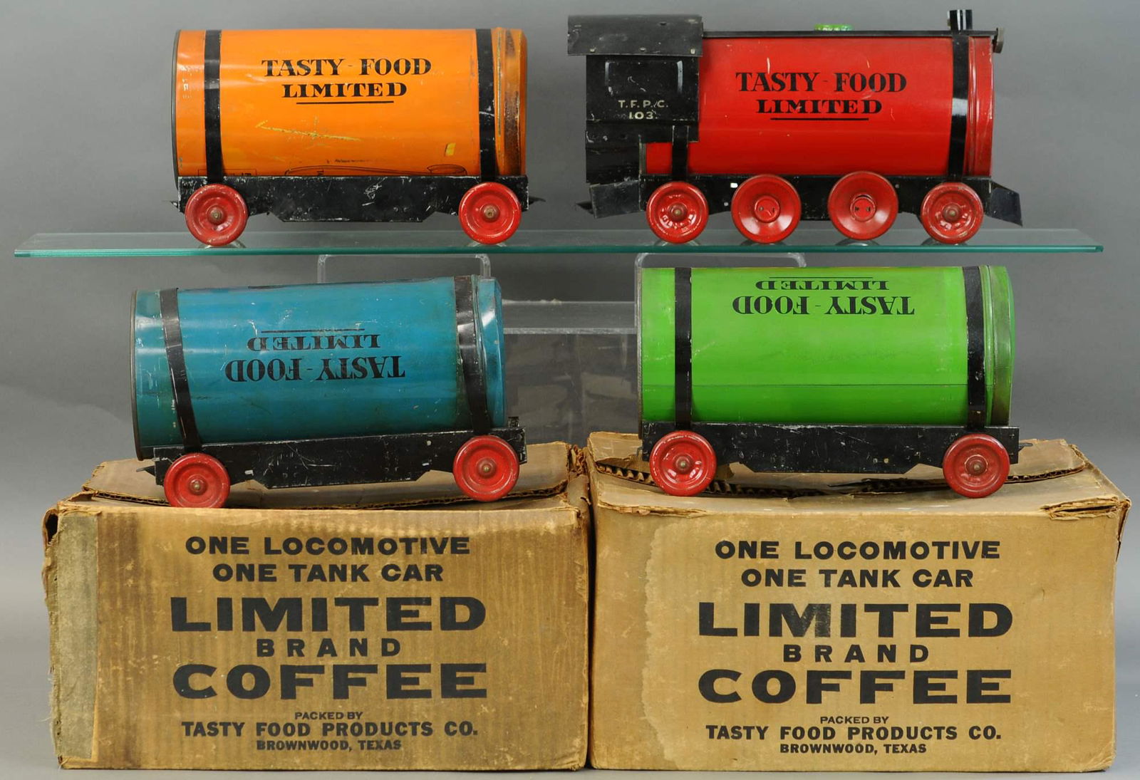 BOXED TASTY FOOD LIMITED TRAIN COFFEE TINS (1 of 3)