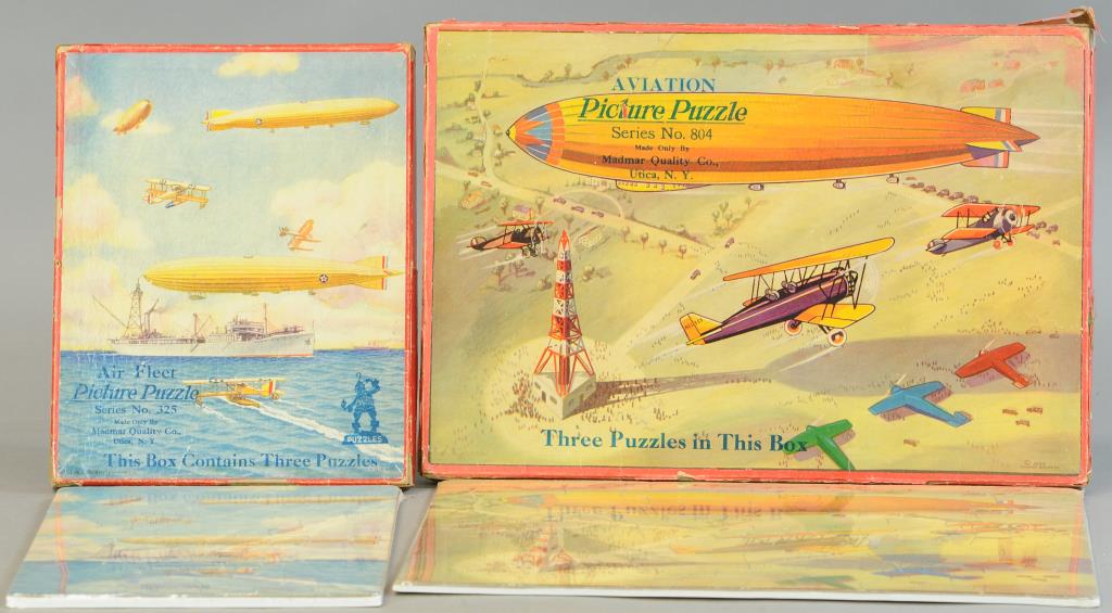 TWO MADMAR QUALITY CO. AVIATION PUZZLE SETS (1 of 3)