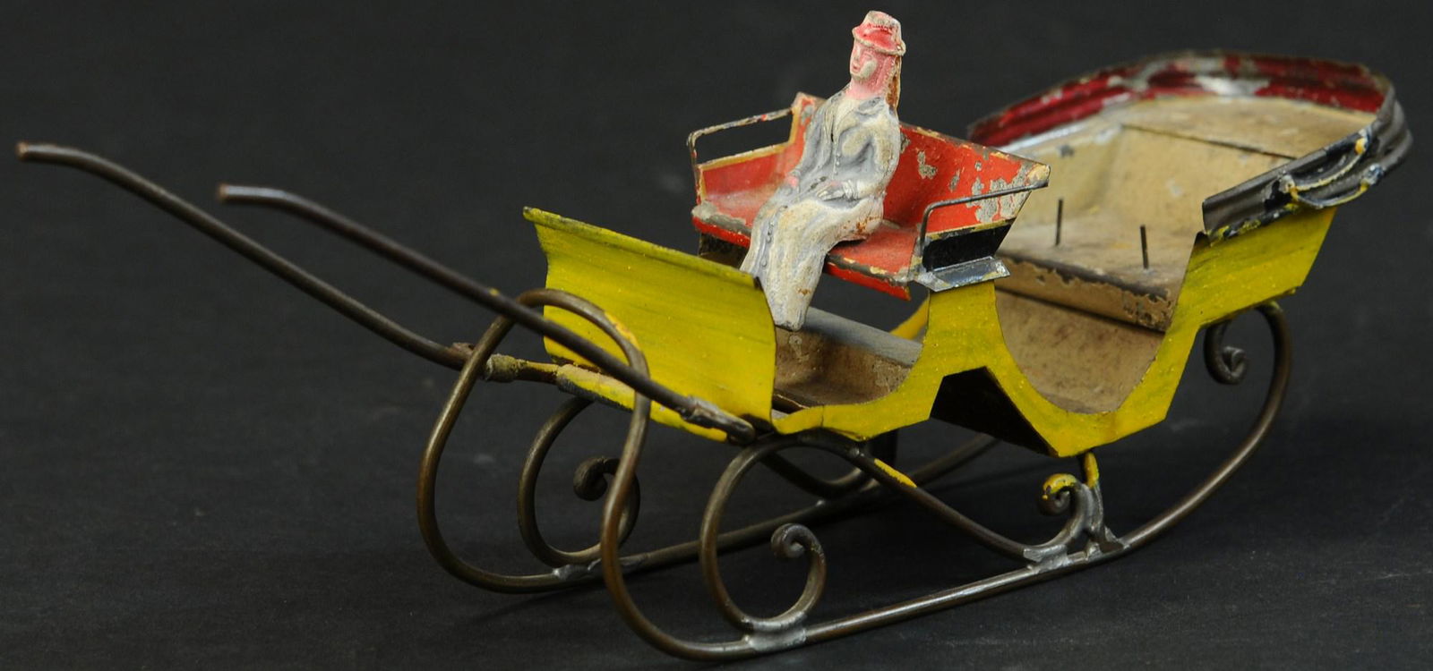 EARLY HAND PAINTED WINTER SLEIGH (1 of 4)