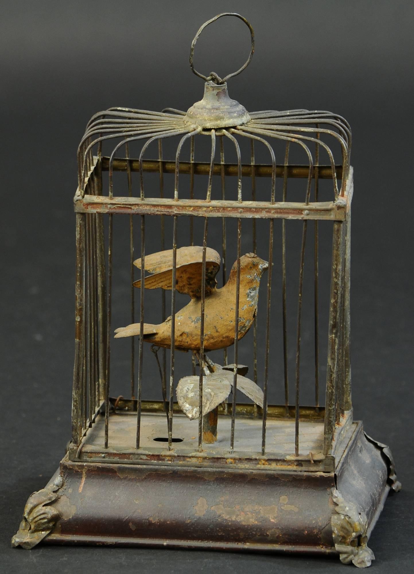 MEDIUM GERMAN FLAPPING BIRD IN CAGE (1 of 4)