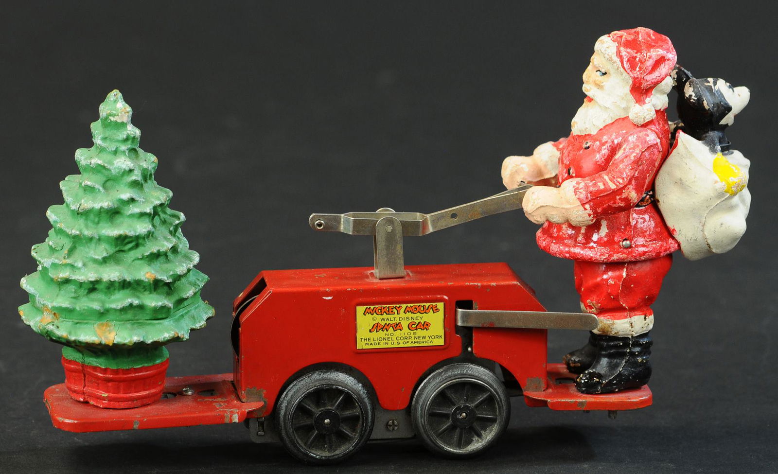 LIONEL SANTA W/ MICKEY MOUSE HANDCAR (1 of 4)