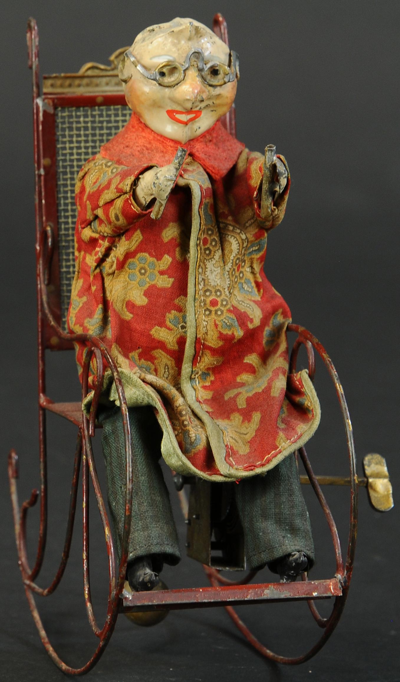 FISCHER & GUTMANN TIN FOXY GRANDPA IN ROCKER (1 of 4)