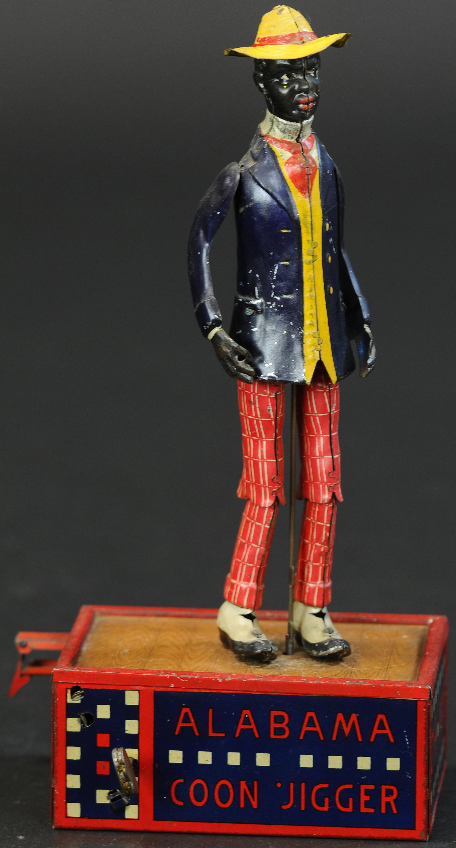 LEHMANN OH MY ALABAMA COON JIGGER: 348. LEHMANN OH MY ALABAMA COON JIGGER | Working. | 10" h. | (VG - Exc. Cond.) | $200 - $400