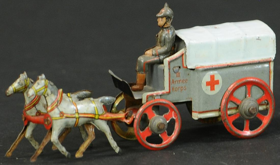 MEIER HORSE DRAWN AMBULANCE PENNY TOY (1 of 3)