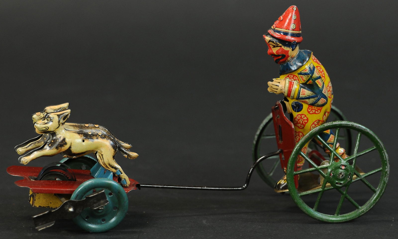 GERMAN CLOWN IN DOG CART (1 of 4)