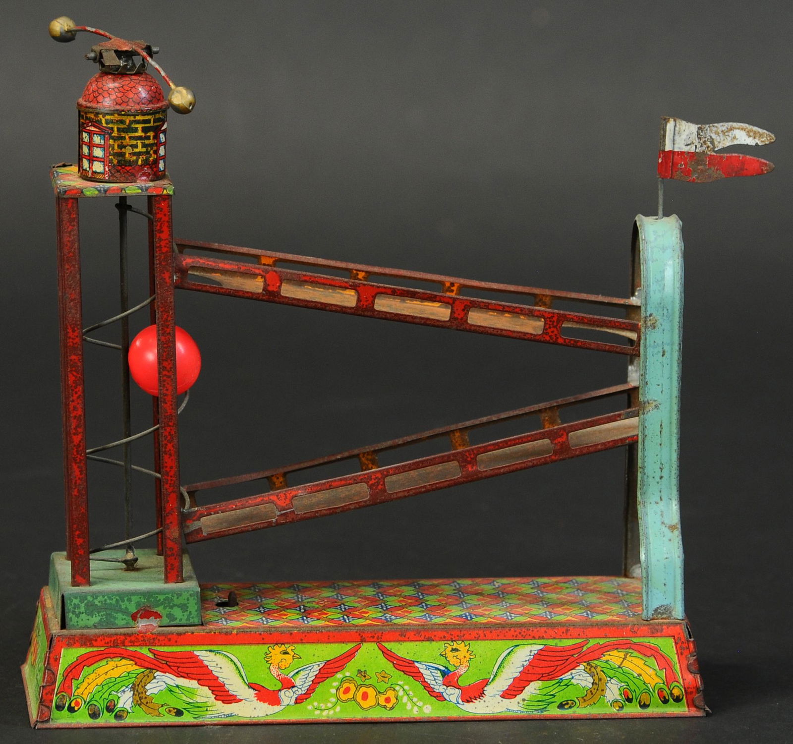 PRE-WAR JAPAN WIND-UP MARBLE TOY (1 of 4)