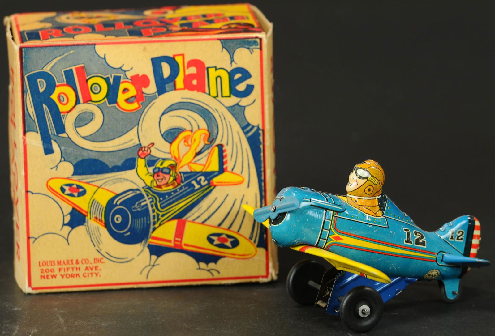 BOXED MARX ROLLOVER PLANE (1 of 4)