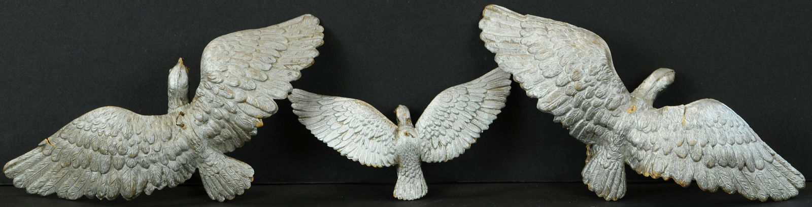 THREE SILVER EAGLE DRESDEN ORNAMENTS (1 of 3)