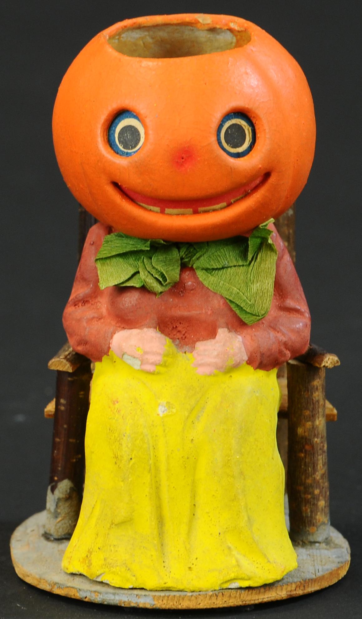 COMPOSITION PUMPKIN HEAD LADY ON A CHAIR (1 of 4)