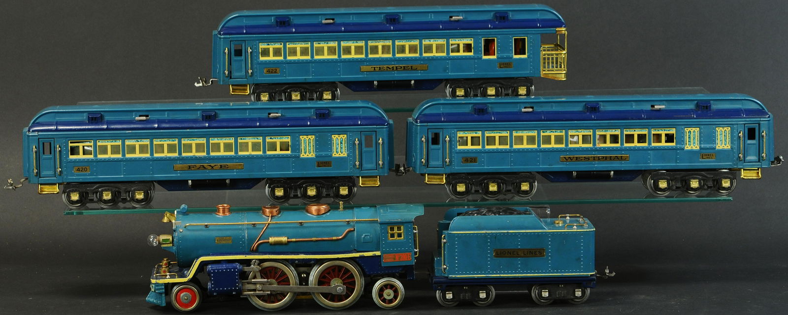 LIONEL 390E BLUE COMET SET (1 of 4)
