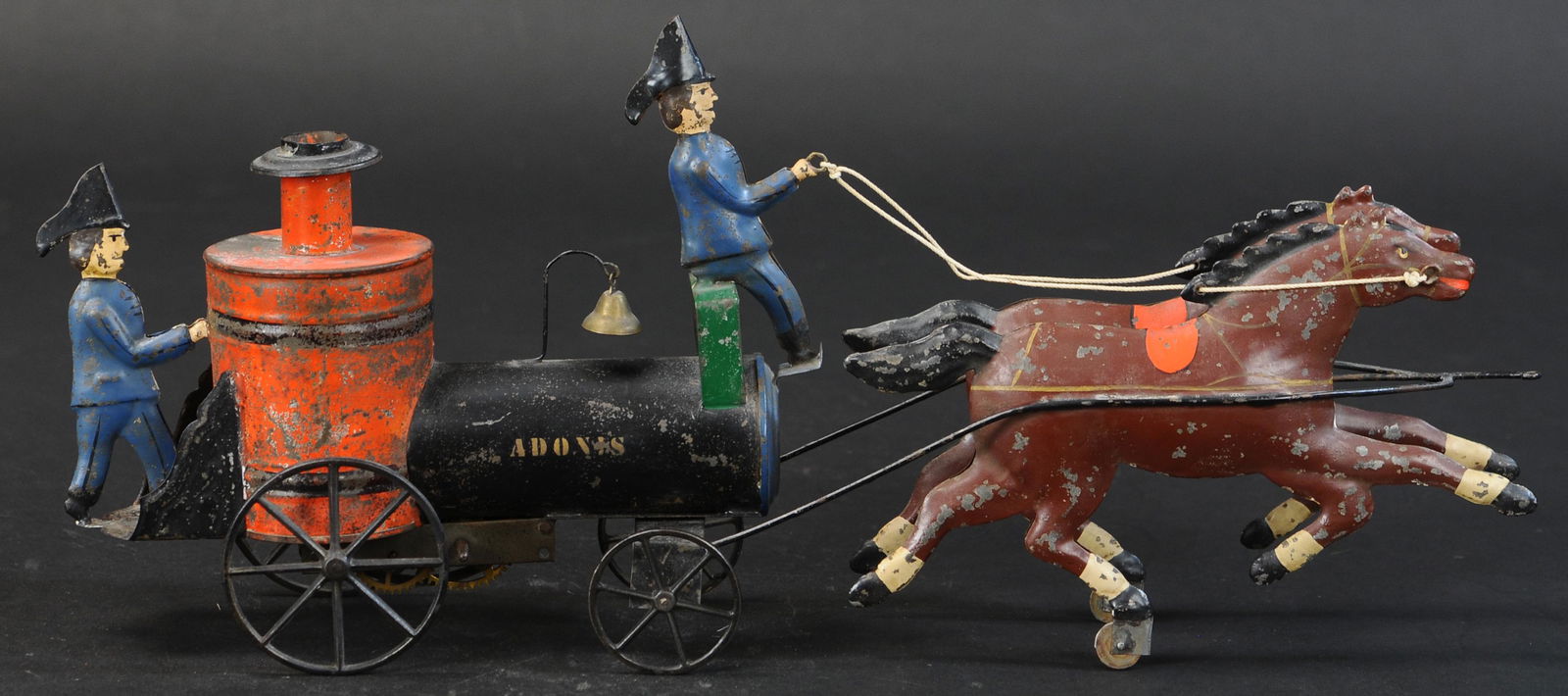 FALLOWS AMERICAN TIN CLOCKWORK FIRE PUMPER (1 of 4)