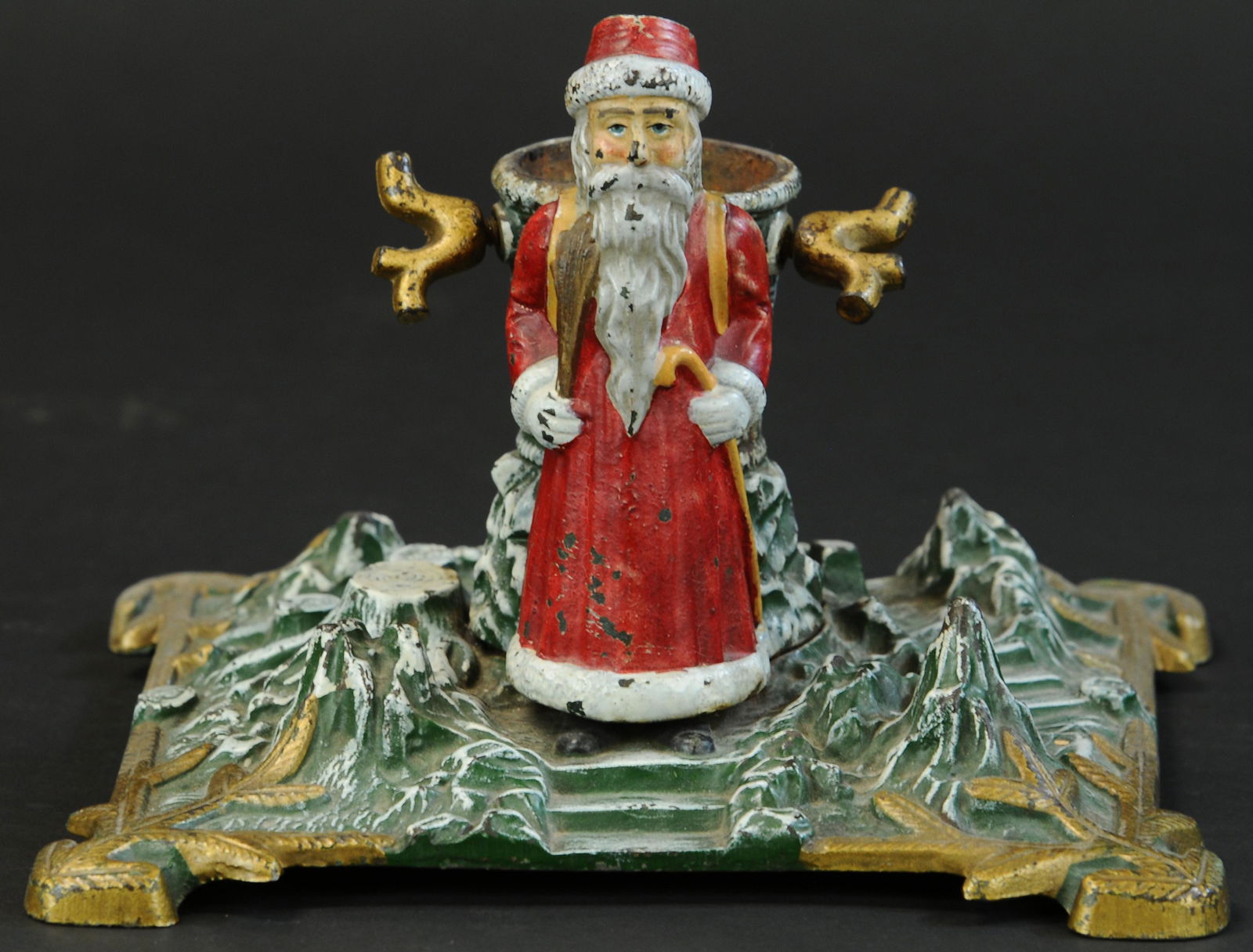 SANTA CLAUS CAST IRON CHRISTMAS TREE STAND (1 of 4)