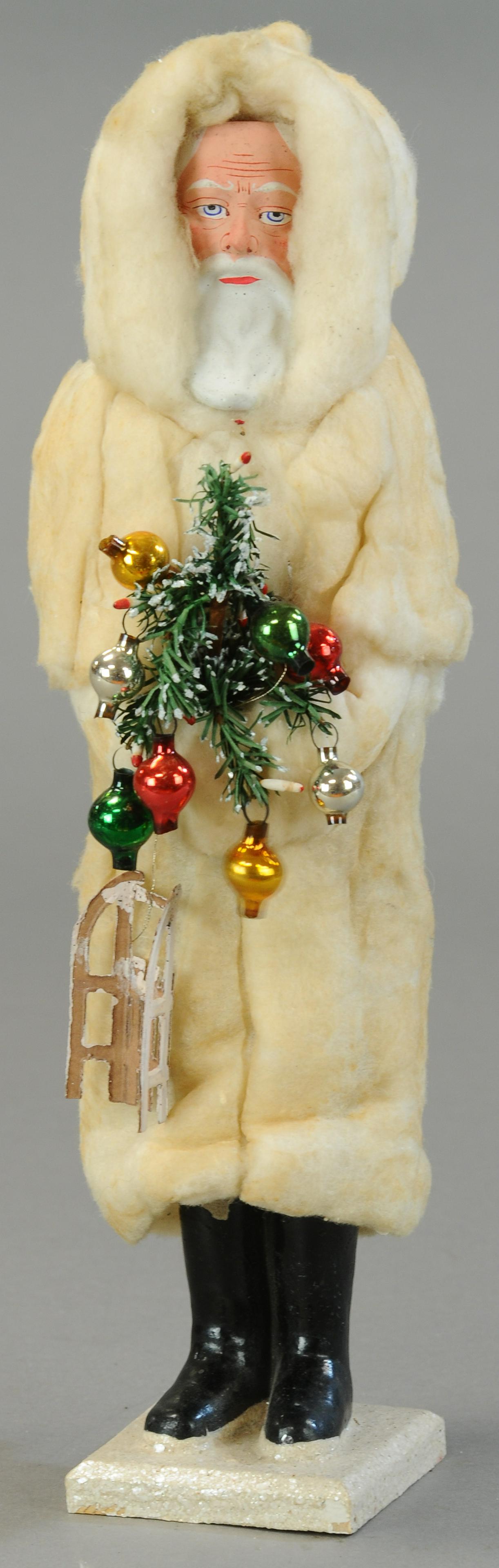 WHITE SPUN COTTON ROBE SANTA CANDY CONTAINER (1 of 3)