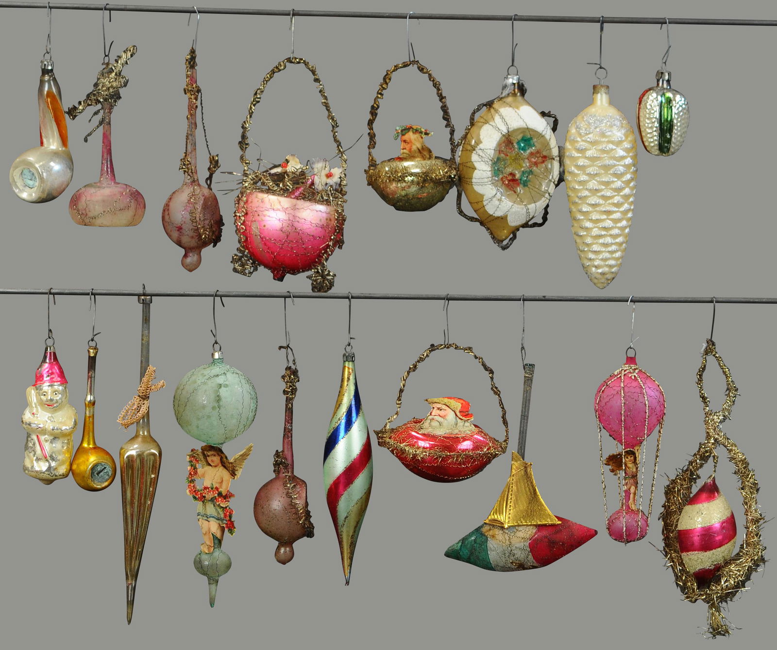 GROUPING OF 18 INTERESTING GLASS ORNAMENTS (1 of 1)
