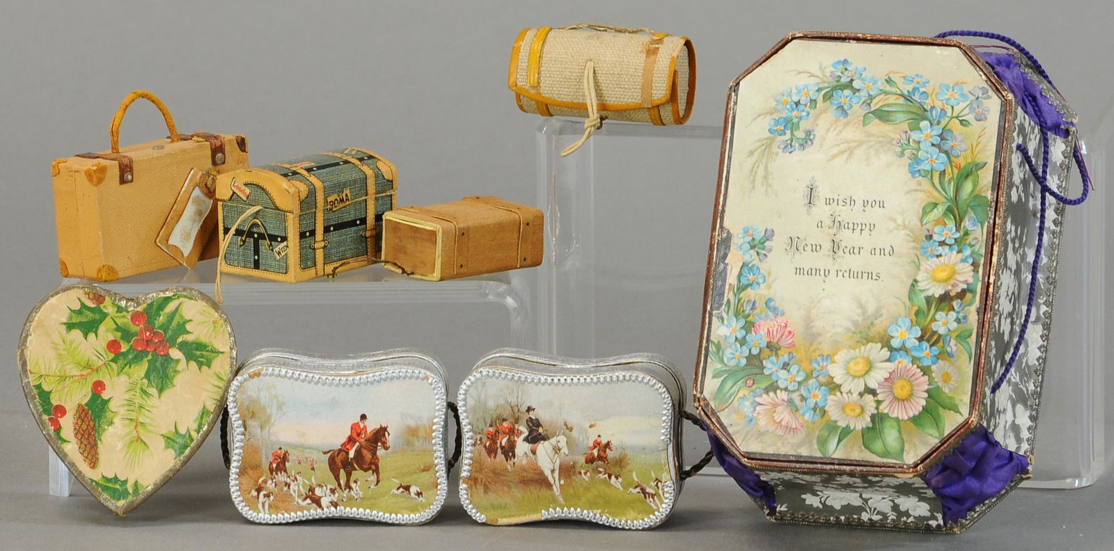 EIGHT DRESDEN CANDY CONTAINERS (1 of 2)