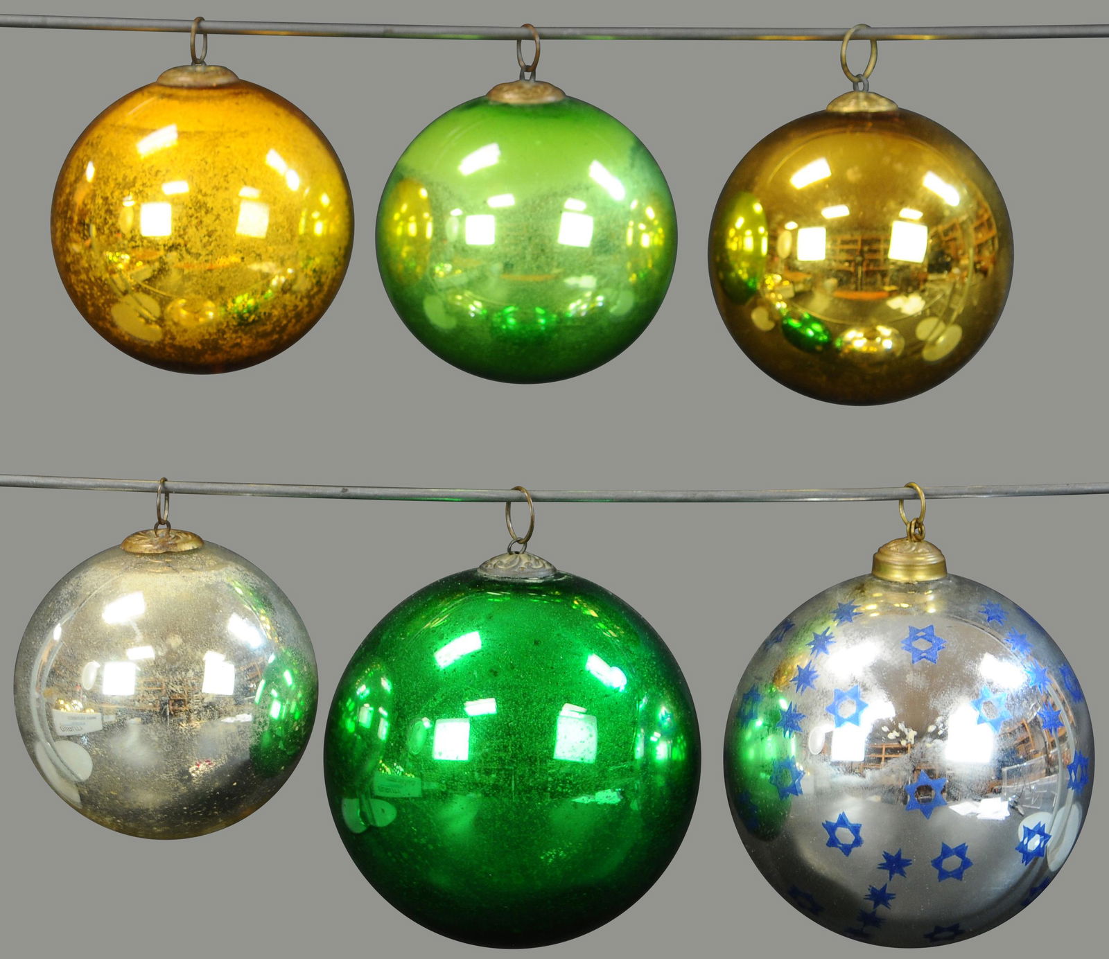 GROUP OF SIX LARGE KUGELS (1 of 2)