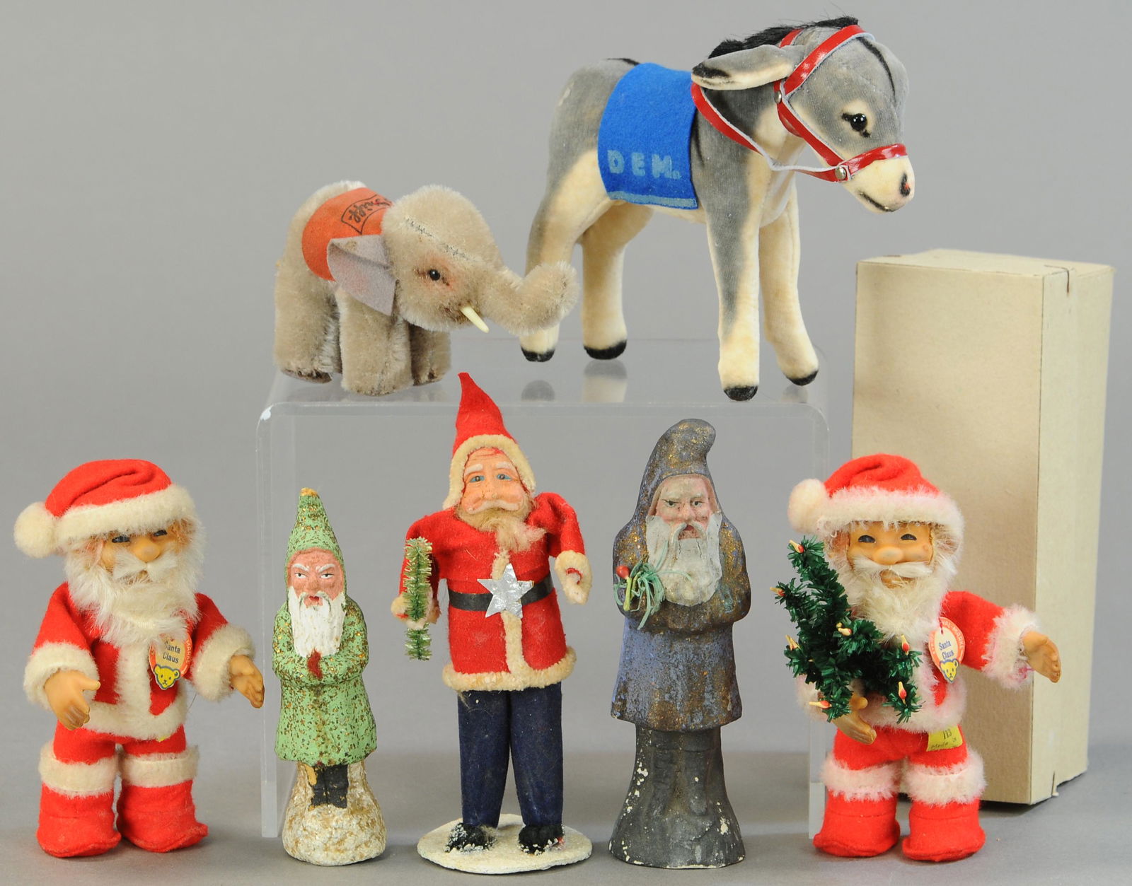 TWO STEIFF SANTAS, ELEPHANT, DONKEY & 3 (1 of 2)