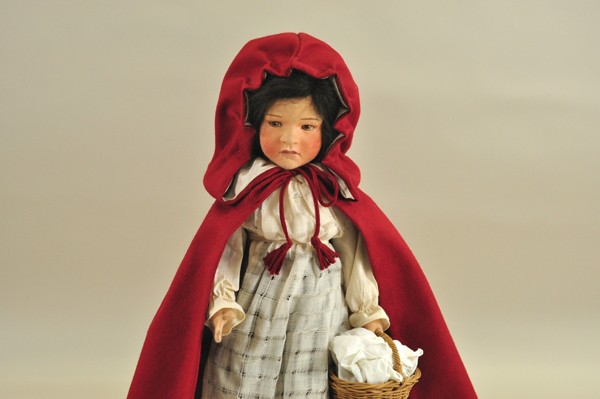 R. JOHN WRIGHT "LITTLE RED RIDING HOOD": Limited edition of 500 dolls, this one is numbered "049." 19" h.