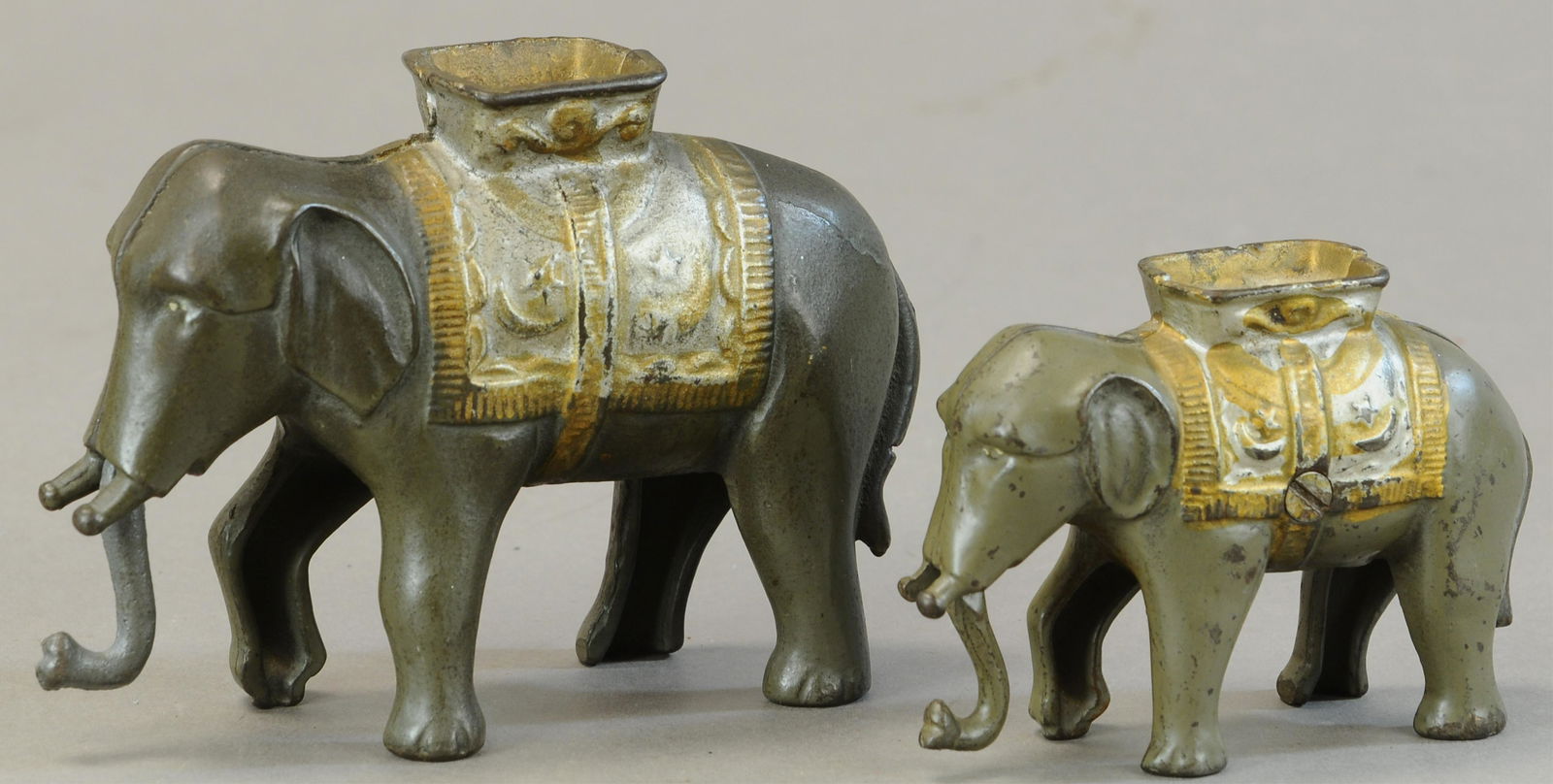 TWO ELEPHANT W/ HOWDAH BANKS (1 of 4)