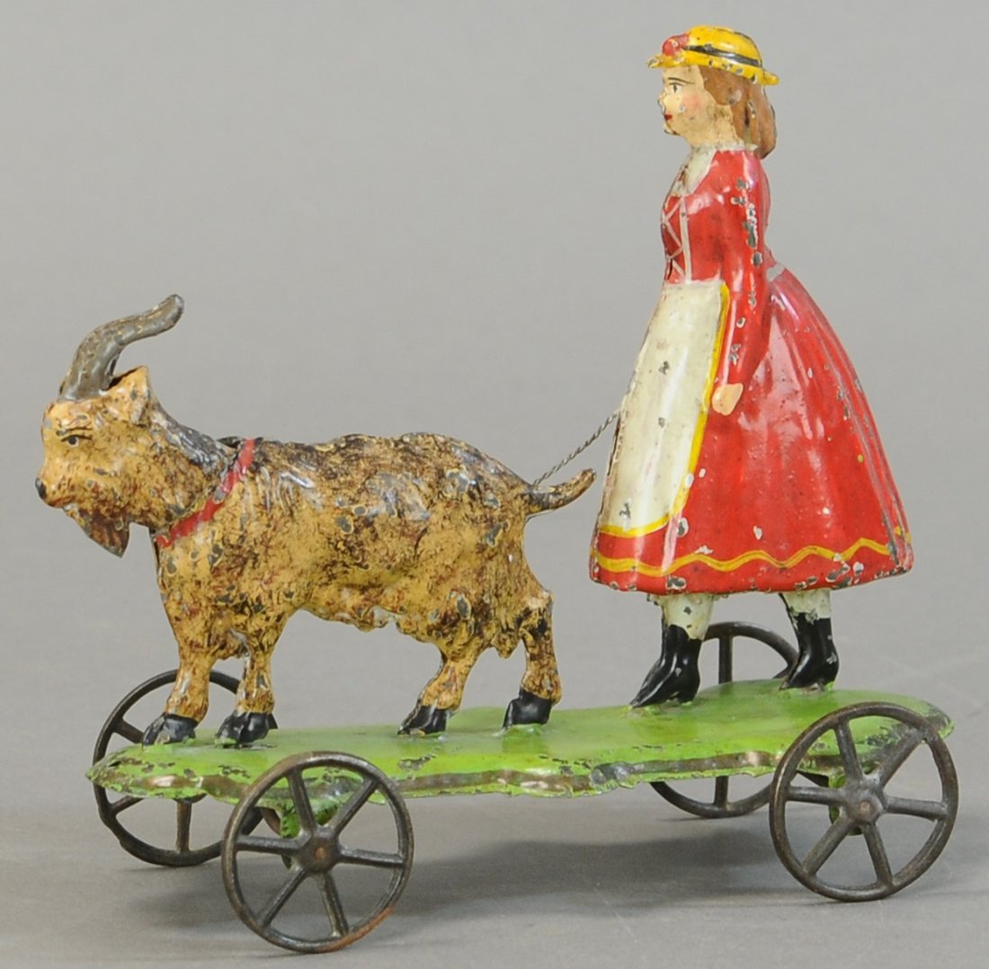 SWEDISH LADY AND GOAT PULL TOY (1 of 3)