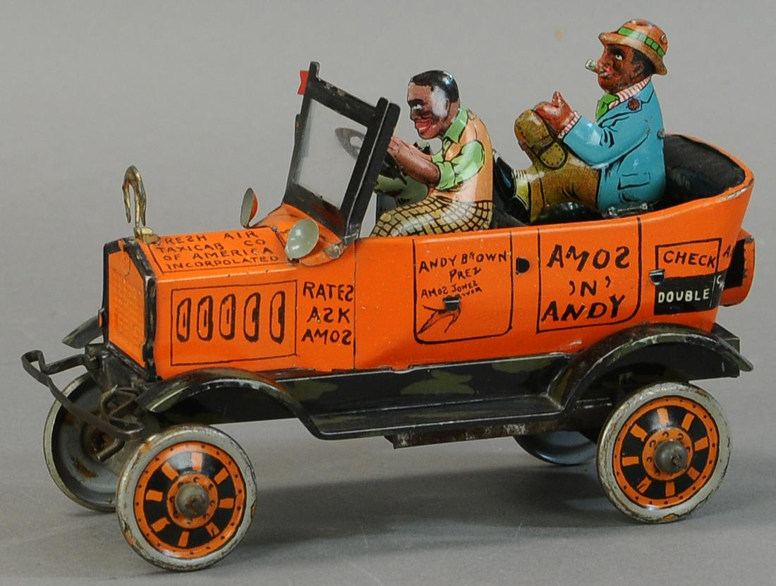 MARX AMOS N ANDY FRESH AIR TAXI: 301. MARX AMOS N ANDY FRESH AIR TAXI | 7" l. | Replaced dog, missing one headlight, otherwise in All Original Condition. | $300 - $600