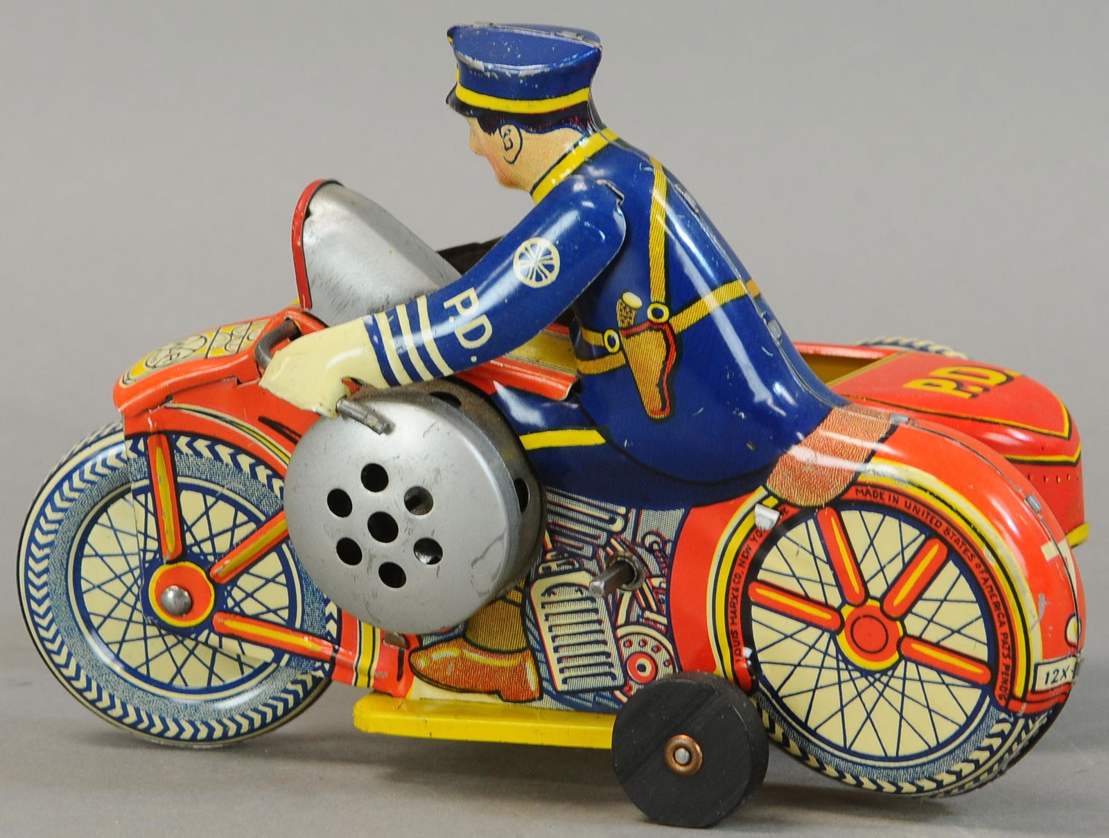 MARX POLICE SIREN SQUAD MOTORCYCLE (1 of 3)