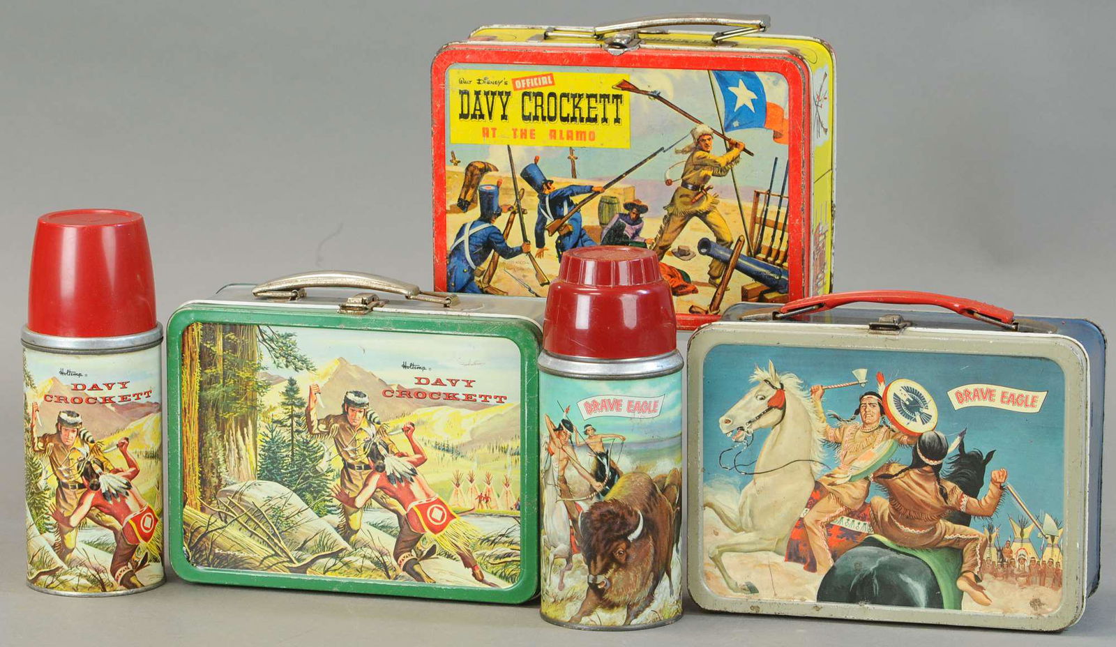 TWO DAVEY CROCKETT & ONE BRAVE EAGLE LUNCHBOXES (1 of 4)