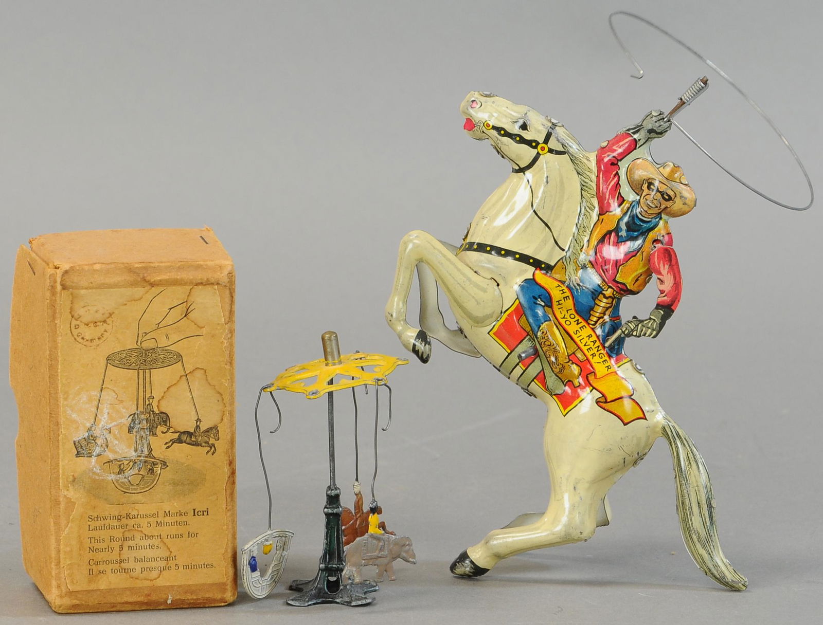 MARX LONE RANGER W/ BOXED GERMAN ROUNDABOUT (1 of 2)